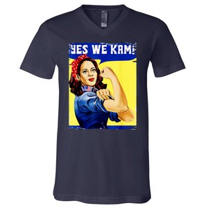 Yes We Kam Madam Harris Funny V-Neck T-Shirt