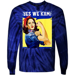 Yes We Kam Madam Harris Funny Tie-Dye Long Sleeve Shirt