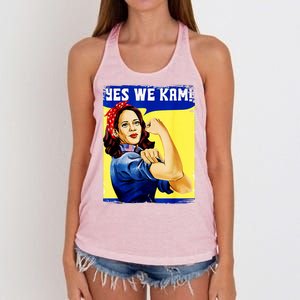 Yes We Kam Madam Harris Funny Women's Knotted Racerback Tank