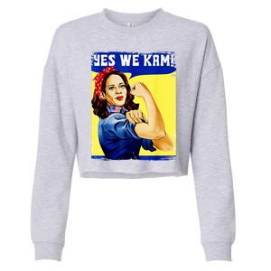 Yes We Kam Madam Harris Funny Cropped Pullover Crew