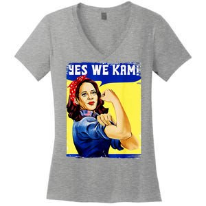 Yes We Kam Madam Harris Funny Women's V-Neck T-Shirt