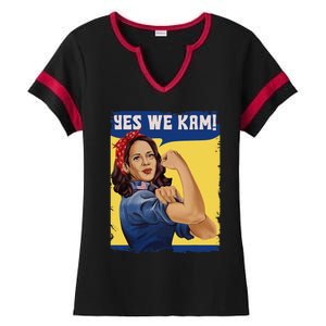 Yes We Kam Madam Harris Fun Ladies Halftime Notch Neck Tee