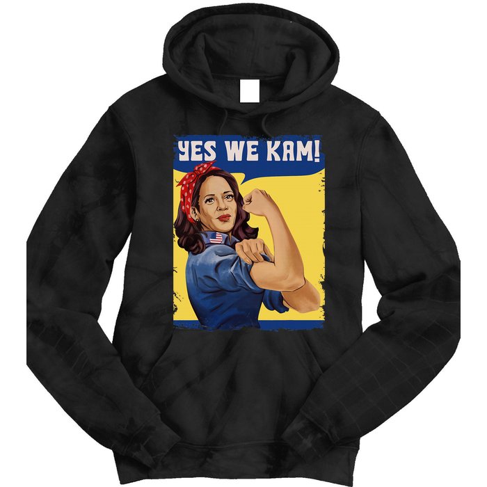 Yes We Kam Madam Harris Fun Tie Dye Hoodie