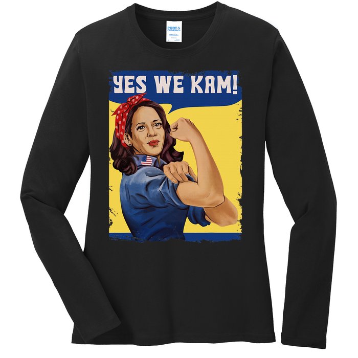 Yes We Kam Madam Harris Fun Ladies Long Sleeve Shirt