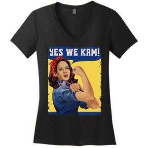 Yes We Kam Madam Harris Fun Women's V-Neck T-Shirt