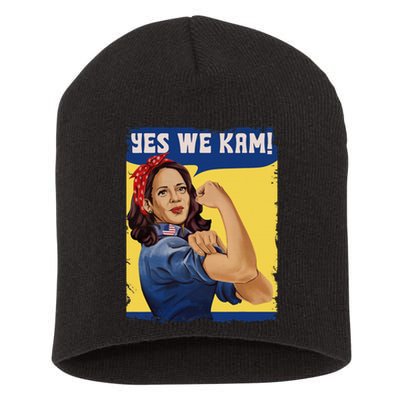 Yes We Kam Madam Harris Fun Short Acrylic Beanie