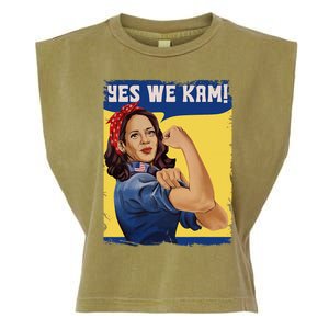 Yes We Kam Madam Harris Fun Garment-Dyed Women's Muscle Tee