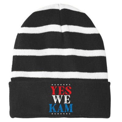 Yes We Kam Striped Beanie with Solid Band