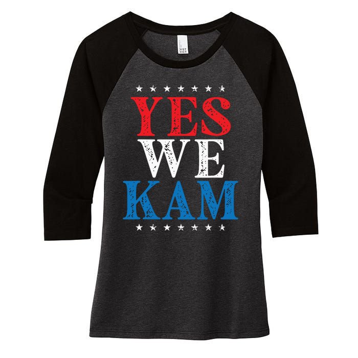 Yes We Kam Women's Tri-Blend 3/4-Sleeve Raglan Shirt