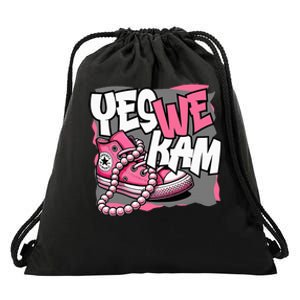 Yes We Kam Chucks And Pearls Drawstring Bag