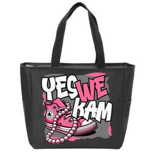 Yes We Kam Chucks And Pearls Zip Tote Bag