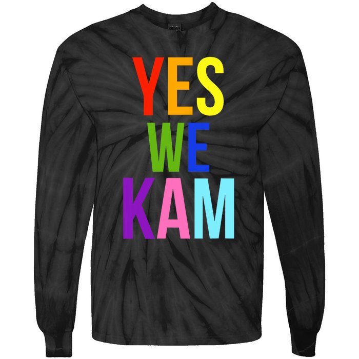 Yes We Kam Democrat Party Kamala Hariss Vote 2024 Tie-Dye Long Sleeve Shirt