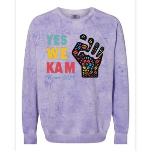 Yes We Kam Kamala Harris 2024 Colorblast Crewneck Sweatshirt