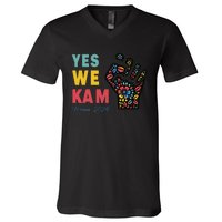 Yes We Kam Kamala Harris 2024 V-Neck T-Shirt