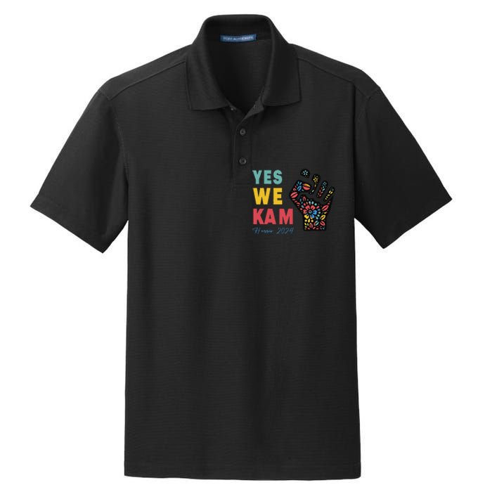 Yes We Kam Kamala Harris 2024 Dry Zone Grid Polo