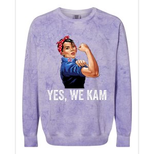 Yes We Kam 2024 Kamala Harris For President Elect Campaign Colorblast Crewneck Sweatshirt