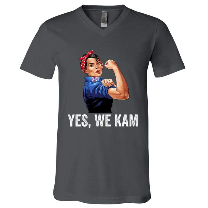 Yes We Kam 2024 Kamala Harris For President Elect Campaign V-Neck T-Shirt