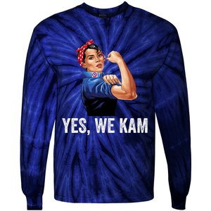 Yes We Kam 2024 Kamala Harris For President Elect Campaign Tie-Dye Long Sleeve Shirt