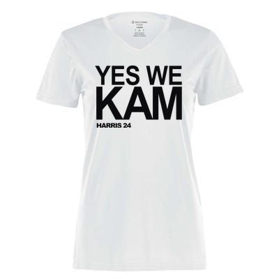 Yes We Kam Harris 2024 Pro Kamala Women's Momentum V-Neck T-Shirt