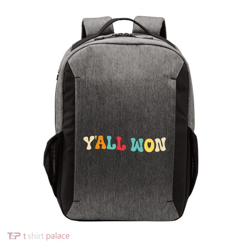 YAll Won Last Day Of School Teacher Life Vector Backpack
