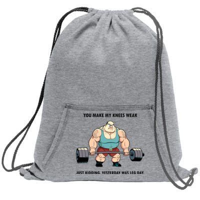 Yesterday Was Leg Day Weightlifting Bodybuilding Gym Fitness Cute Gift Sweatshirt Cinch Pack Bag