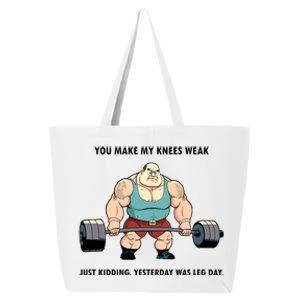 Yesterday Was Leg Day Weightlifting Bodybuilding Gym Fitness Cute Gift 25L Jumbo Tote