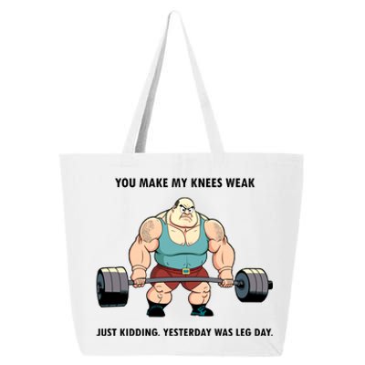 Yesterday Was Leg Day Weightlifting Bodybuilding Gym Fitness Cute Gift 25L Jumbo Tote