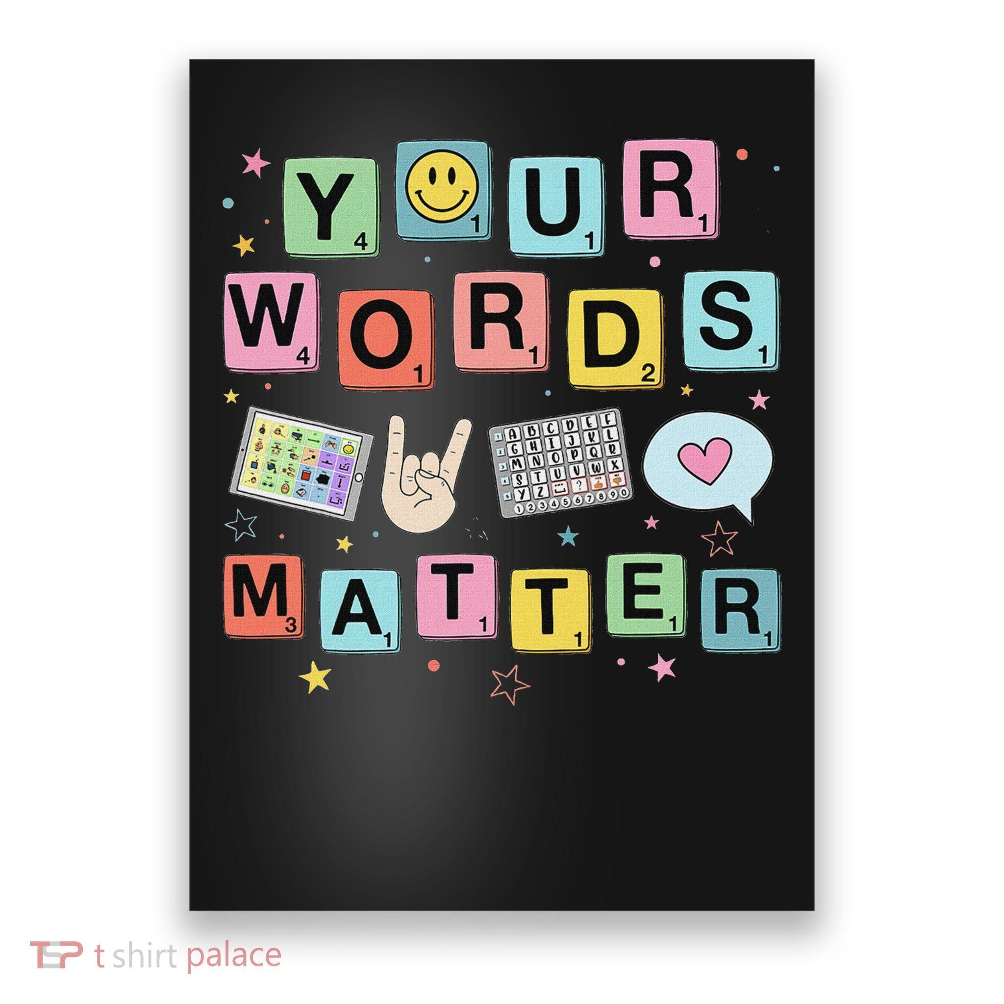 Your Words Matter Speech Therapy Language Pathologist Slp Poster