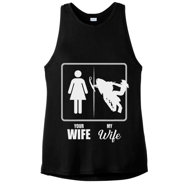 Your Wife My Wife Snowmobile Valentine Ladies PosiCharge Tri-Blend Wicking Tank