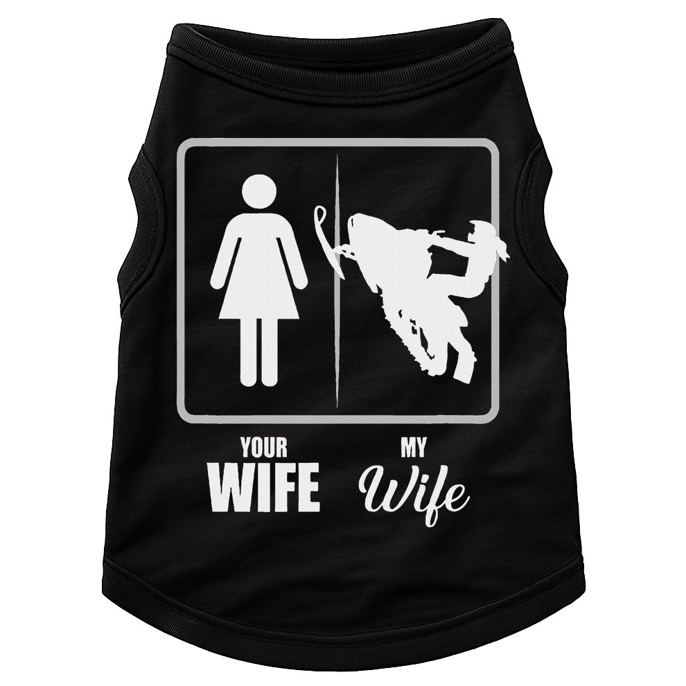 Your Wife My Wife Snowmobile Valentine Doggie Tank