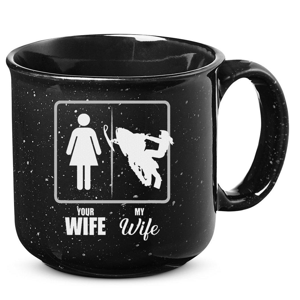 Your Wife My Wife Snowmobile Valentine 15oz Campfire Ceramic Mug