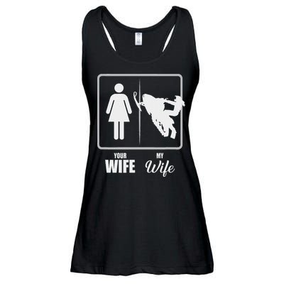 Your Wife My Wife Snowmobile Valentine Ladies Essential Flowy Tank