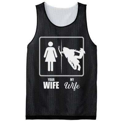 Your Wife My Wife Snowmobile Valentine Mesh Reversible Basketball Jersey Tank