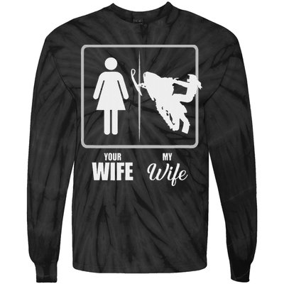 Your Wife My Wife Snowmobile Valentine Tie-Dye Long Sleeve Shirt