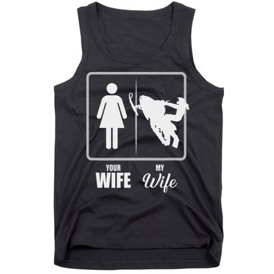 Your Wife My Wife Snowmobile Valentine Tank Top