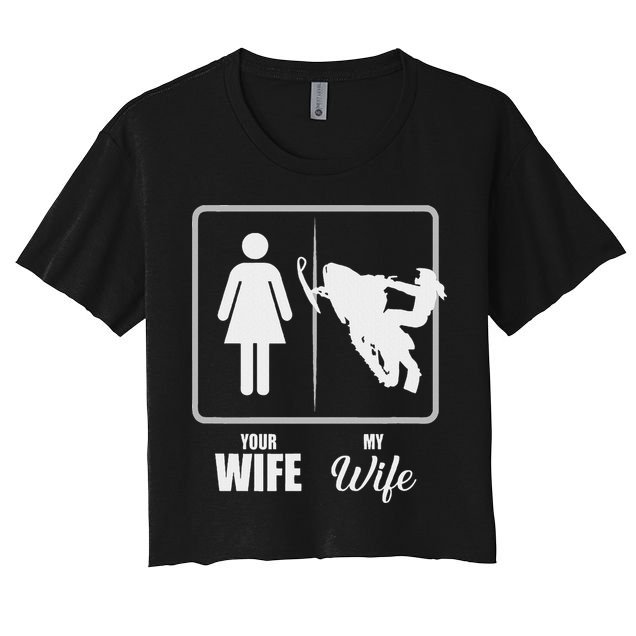 Your Wife My Wife Snowmobile Valentine Crop Top