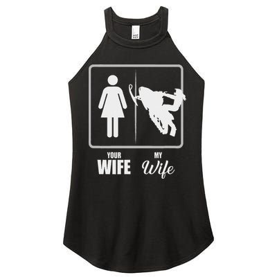 Your Wife My Wife Snowmobile Valentine Women's Perfect Tri Rocker Tank
