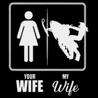 Your Wife My Wife Snowmobile Valentine Womens T-Shirt