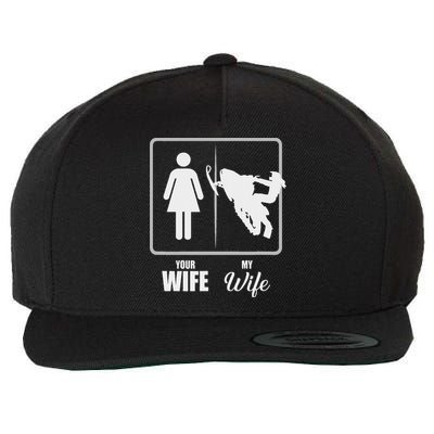 Your Wife My Wife Snowmobile Valentine Wool Snapback Cap