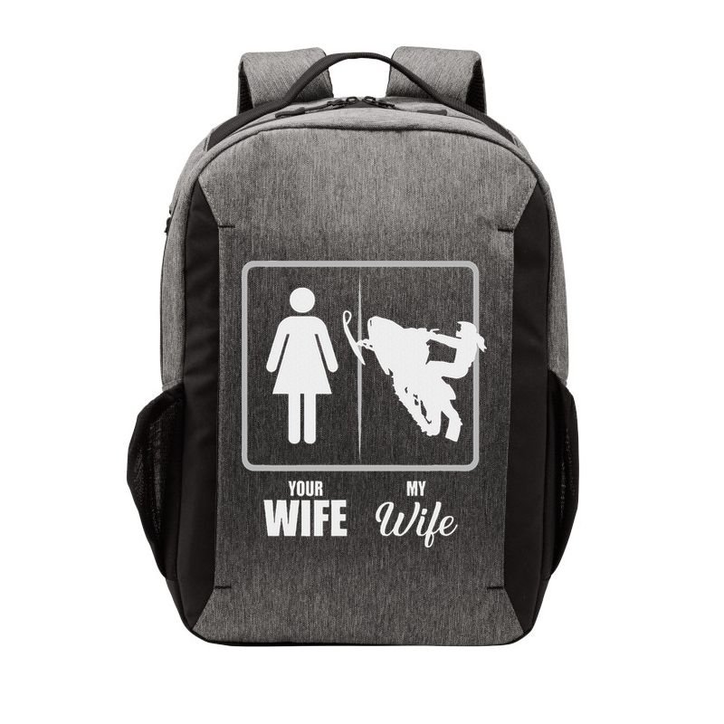 Your Wife My Wife Snowmobile Valentine Vector Backpack