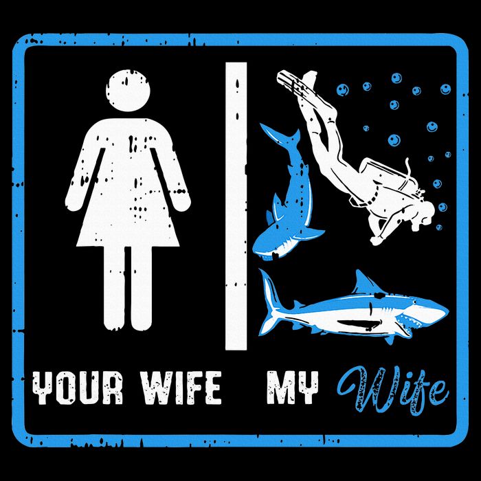 Your Wife My Wife Scuba Diving Womens Tank Top