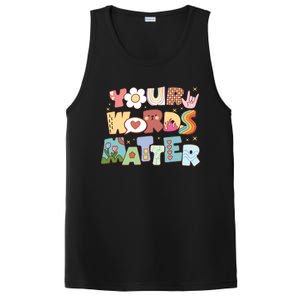 Your Words Matter Special Education Teacher Sped Teacher Neurodiversity PosiCharge Competitor Tank