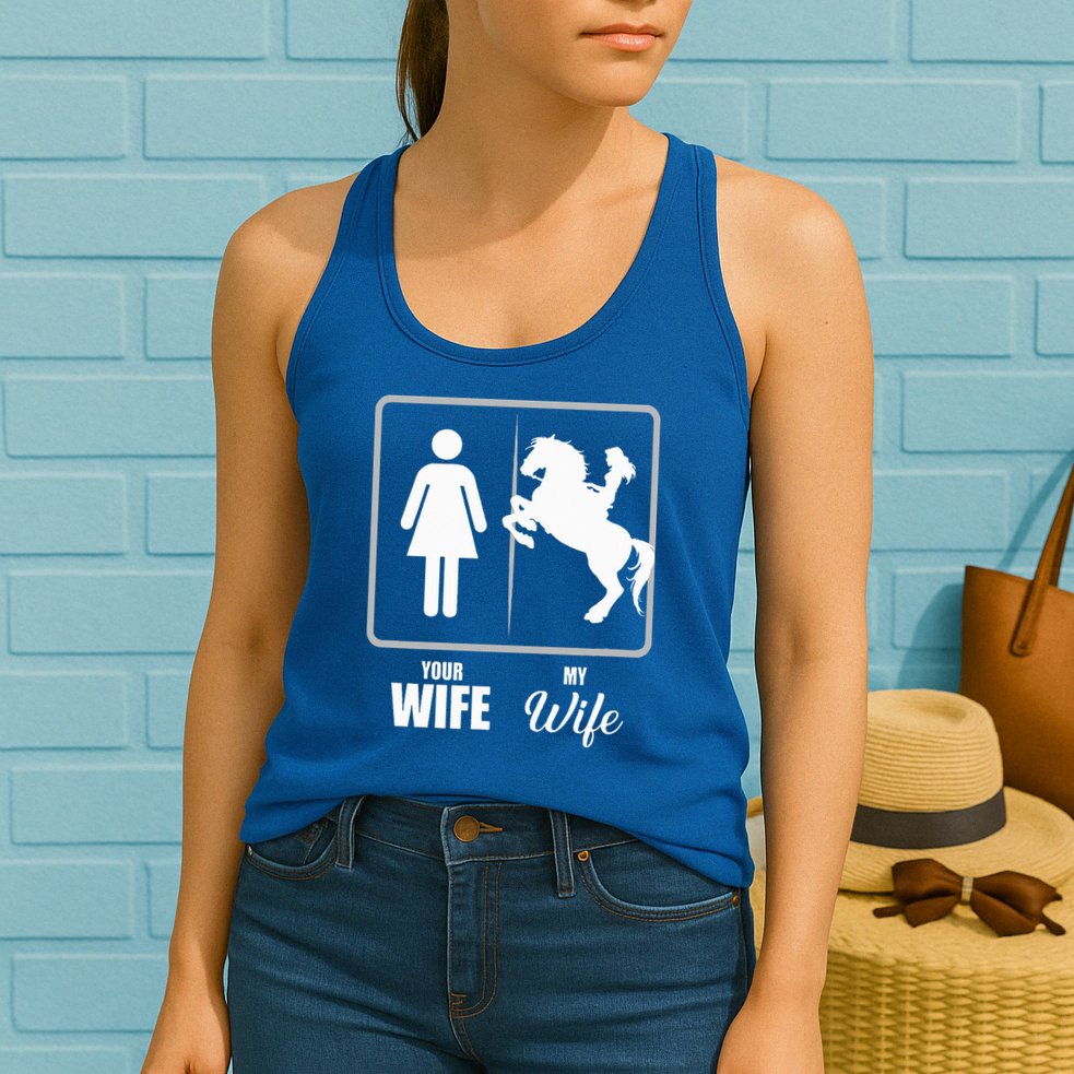 Your Wife My Wife Horse Wife Valentine Womens Tank Top