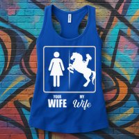 Your Wife My Wife Horse Wife Valentine Womens Tank Top