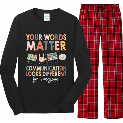 Your Words Matter Communication Looks Different For Everyone Long Sleeve Pajama Set