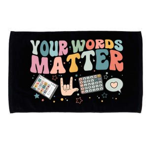 Your Words Matter Speech Therapy Language Pathologist Mental Microfiber Hand Towel