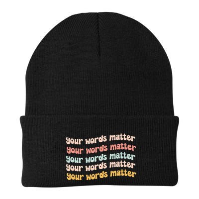 Your Words Matter Speech Therapy Language Pathologist Slp Knit Cap Winter Beanie