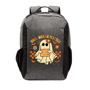 Your Words Matter Slp Speech Therapist Halloween Ghost Vector Backpack