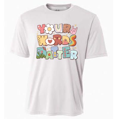 Your Words Matter Special Education Teacher Cooling Performance Crew T-Shirt