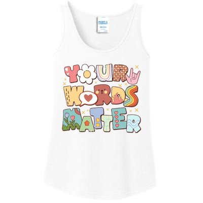 Your Words Matter Special Education Teacher Ladies Essential Tank